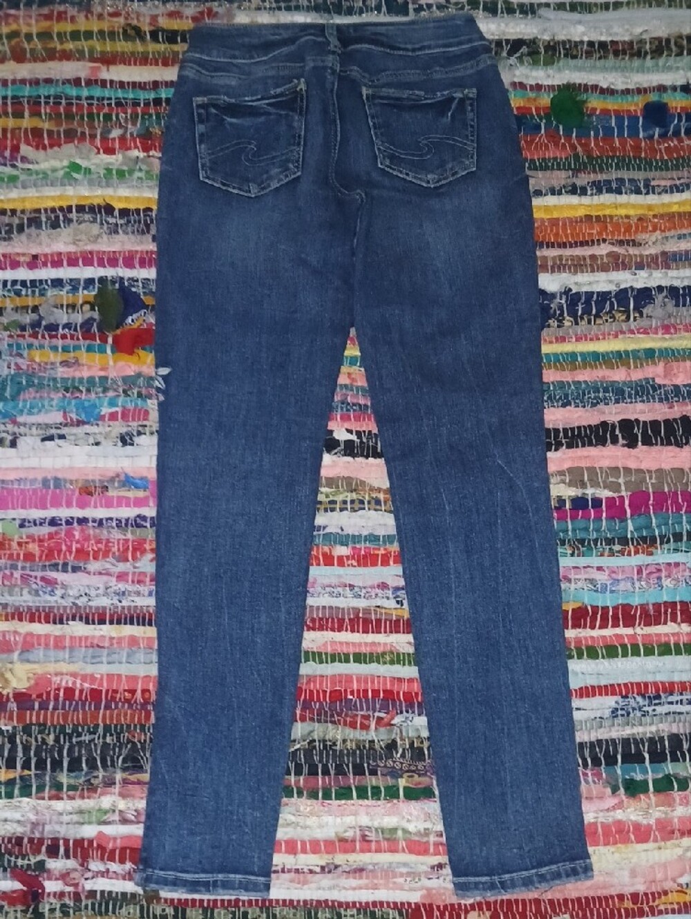 Silver Jeans Floral Embroidered Elyse Skinny Jeans W25/L29 - Picture 5 of 6